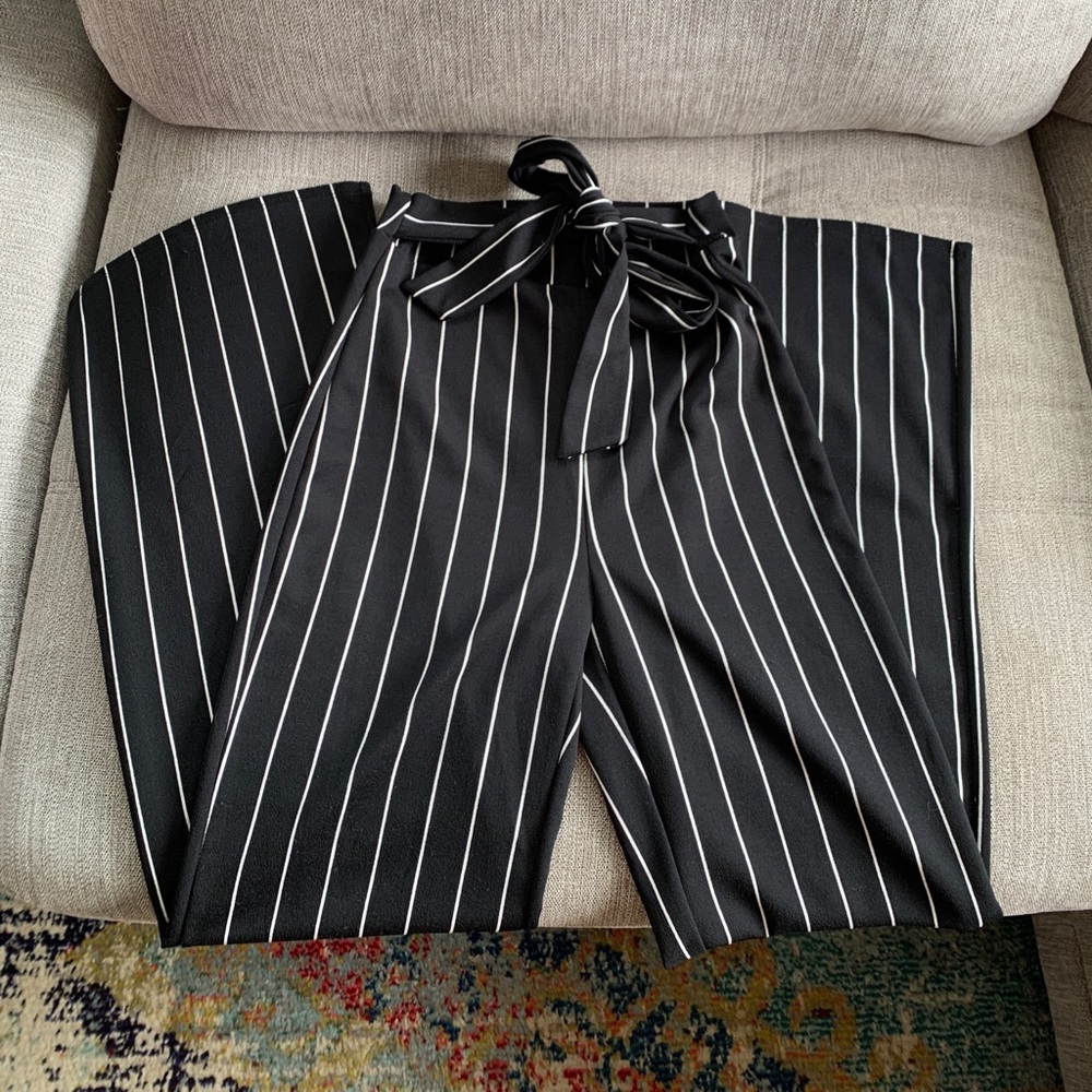 Striped flare pants